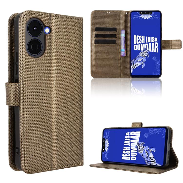 Diamond Texture Leather Phone Case, For Tecno Spark Slim, For Tecno Spark 40C, For Tecno Pova 7 Pro 5G, For Tecno Pova 7 5G