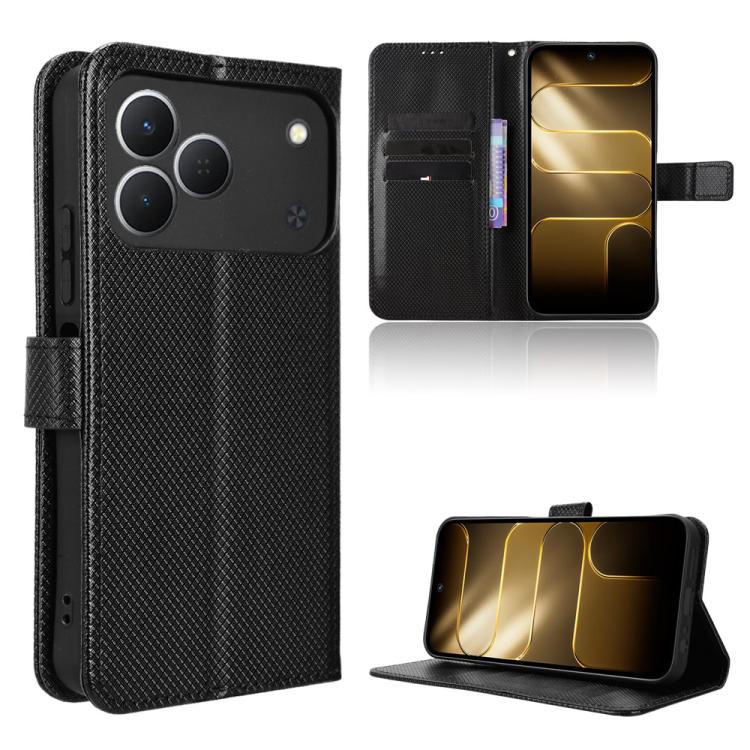 Diamond Texture Leather Phone Case, For Tecno Pova Curve 2 5G, For Tecno Camon 50 Pro 4G, For Tecno Camon 50 4G, For Tenco Spark Go 3