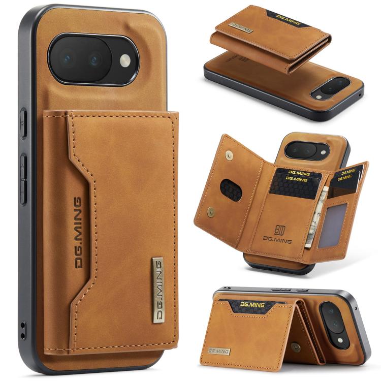 DG.MING M2 Series 3-Fold Multi Card Bag + Magnetic Phone Case, For Google Pixel 10a, For Google Pixel 9a, For Google Pixel 9 Pro XL, For Google Pixel 9 / 9 Pro