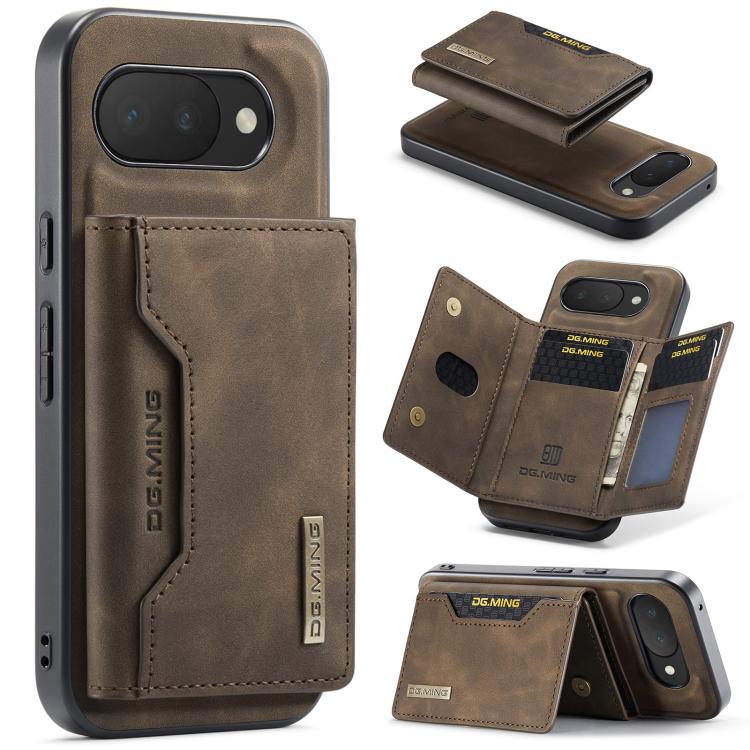 DG.MING M2 Series 3-Fold Multi Card Bag + Magnetic Phone Case, For Google Pixel 10a, For Google Pixel 9a, For Google Pixel 9 Pro XL, For Google Pixel 9 / 9 Pro