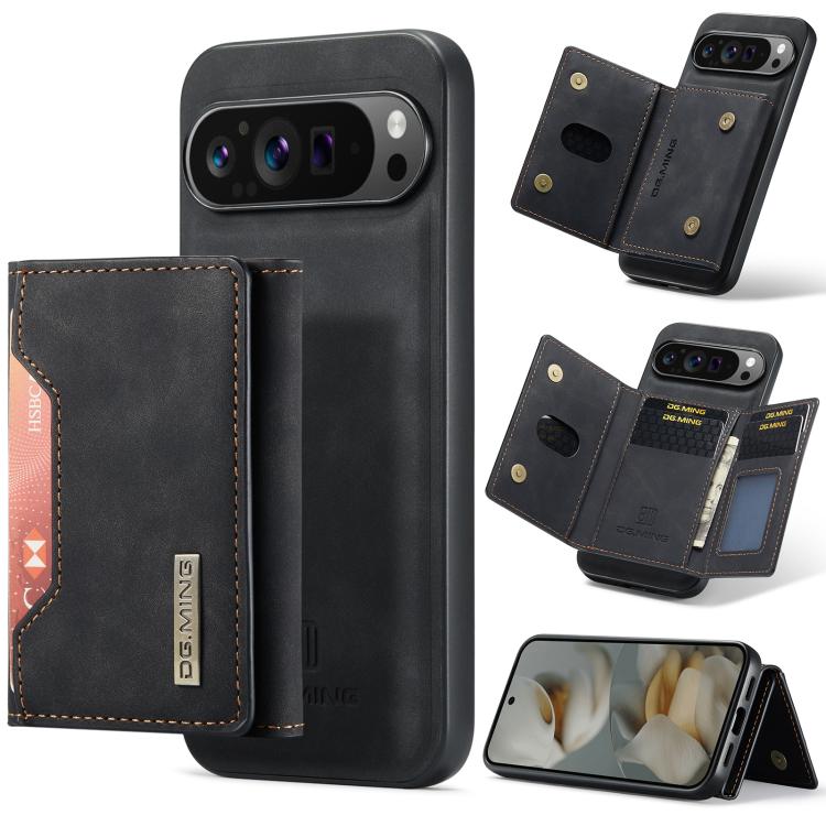 DG.MING M2 Series 3-Fold Multi Card Bag + Magnetic Phone Case, For Google Pixel 10a, For Google Pixel 9a, For Google Pixel 9 Pro XL, For Google Pixel 9 / 9 Pro