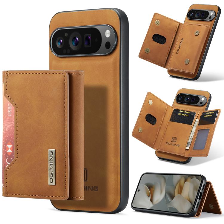 DG.MING M2 Series 3-Fold Multi Card Bag + Magnetic Phone Case, For Google Pixel 10a, For Google Pixel 9a, For Google Pixel 9 Pro XL, For Google Pixel 9 / 9 Pro