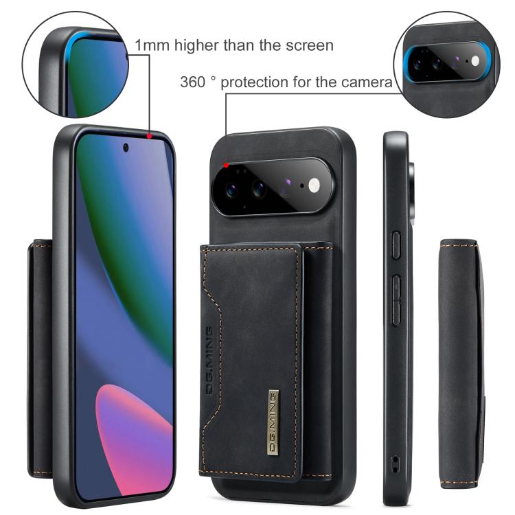 DG.MING M2 Series 3-Fold Multi Card Bag + Magnetic Phone Case, For Google Pixel 10a, For Google Pixel 9a, For Google Pixel 9 Pro XL, For Google Pixel 9 / 9 Pro