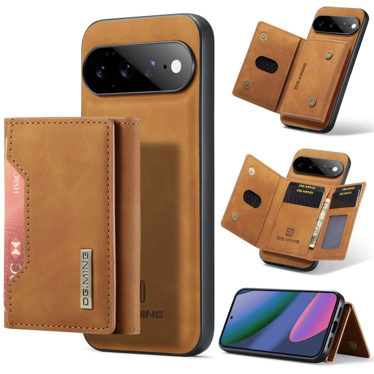 DG.MING M2 Series 3-Fold Multi Card Bag + Magnetic Phone Case, For Google Pixel 10a, For Google Pixel 9a, For Google Pixel 9 Pro XL, For Google Pixel 9 / 9 Pro