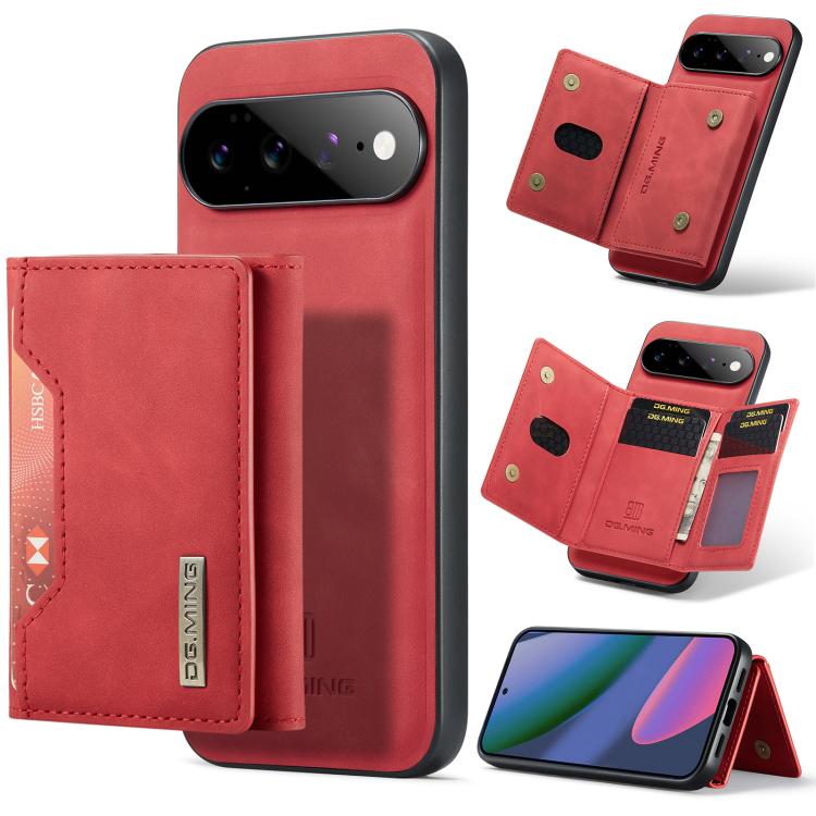DG.MING M2 Series 3-Fold Multi Card Bag + Magnetic Phone Case, For Google Pixel 10a, For Google Pixel 9a, For Google Pixel 9 Pro XL, For Google Pixel 9 / 9 Pro