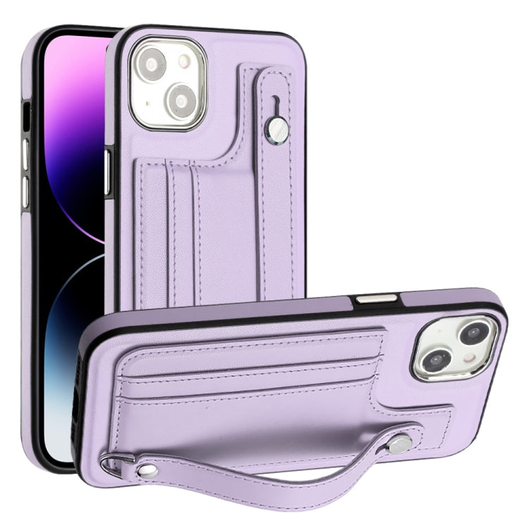 Shockproof Leather Phone Case with Wrist Strap, For iPhone 15 Pro Max, For iPhone 14, For iPhone 14 Plus, For iPhone 15 Pro