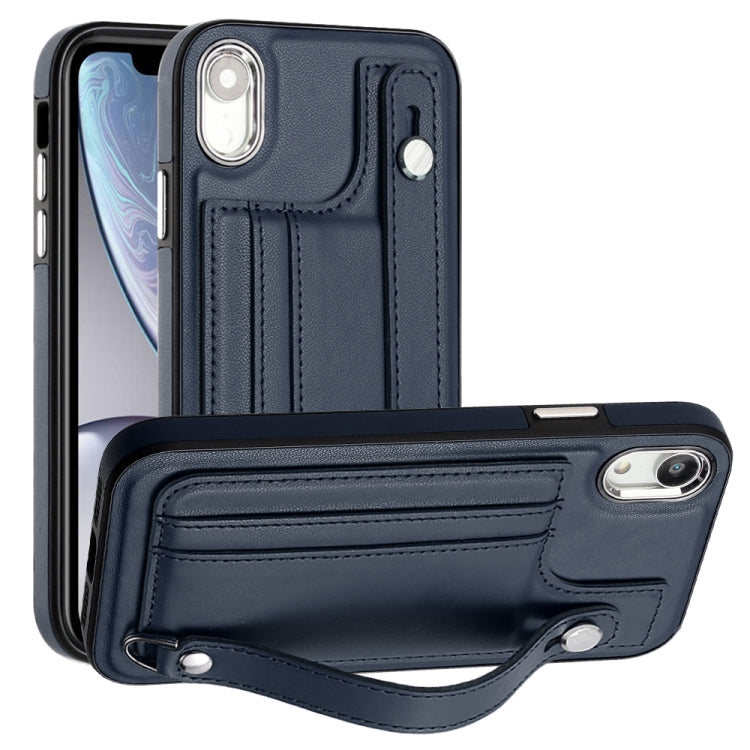 Shockproof Leather Phone Case with Wrist Strap, For iPhone XS Max, For iPhone XR, For iPhone X / XS, For iPhone SE 2022/SE 2020/6/7/8