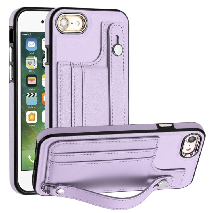 Shockproof Leather Phone Case with Wrist Strap, For iPhone XS Max, For iPhone XR, For iPhone X / XS, For iPhone SE 2022/SE 2020/6/7/8