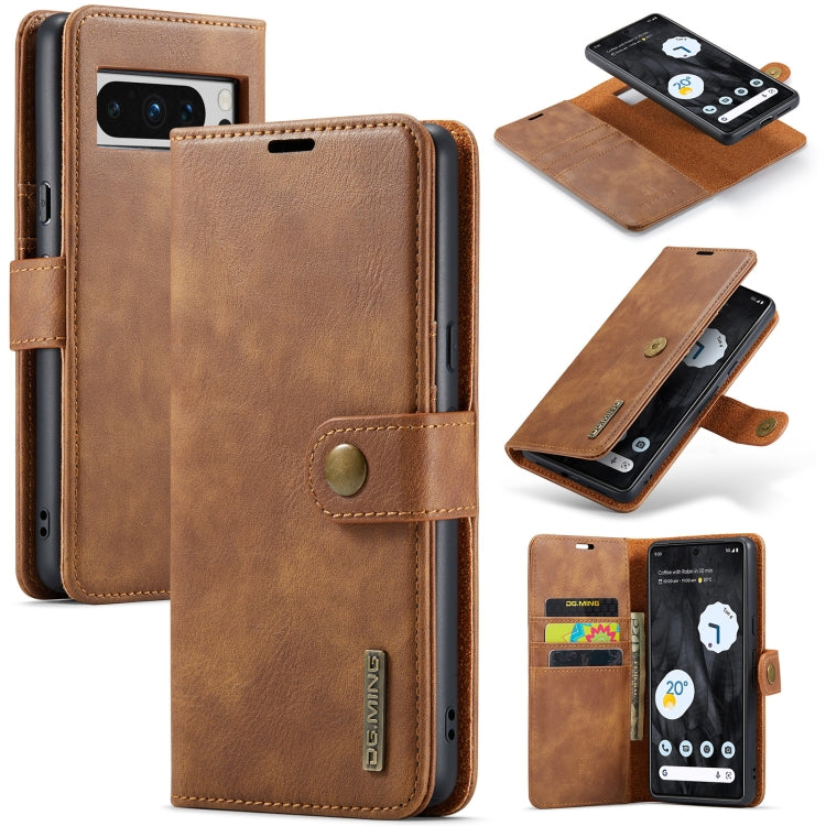 DG.MING Crazy Horse Texture Detachable Magnetic Leather Phone Case, For Google Pixel 8, For Google Pixel 7a