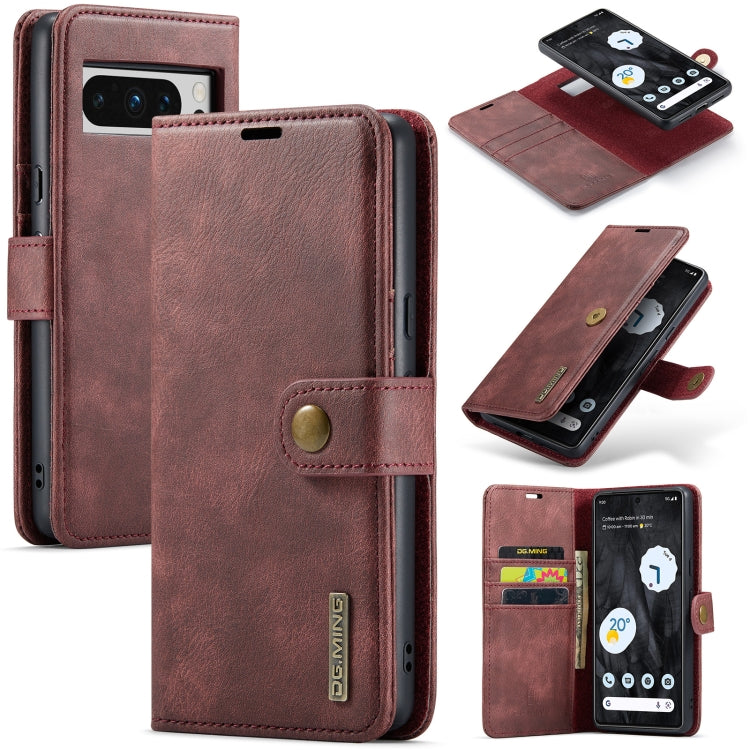 DG.MING Crazy Horse Texture Detachable Magnetic Leather Phone Case, For Google Pixel 8, For Google Pixel 7a
