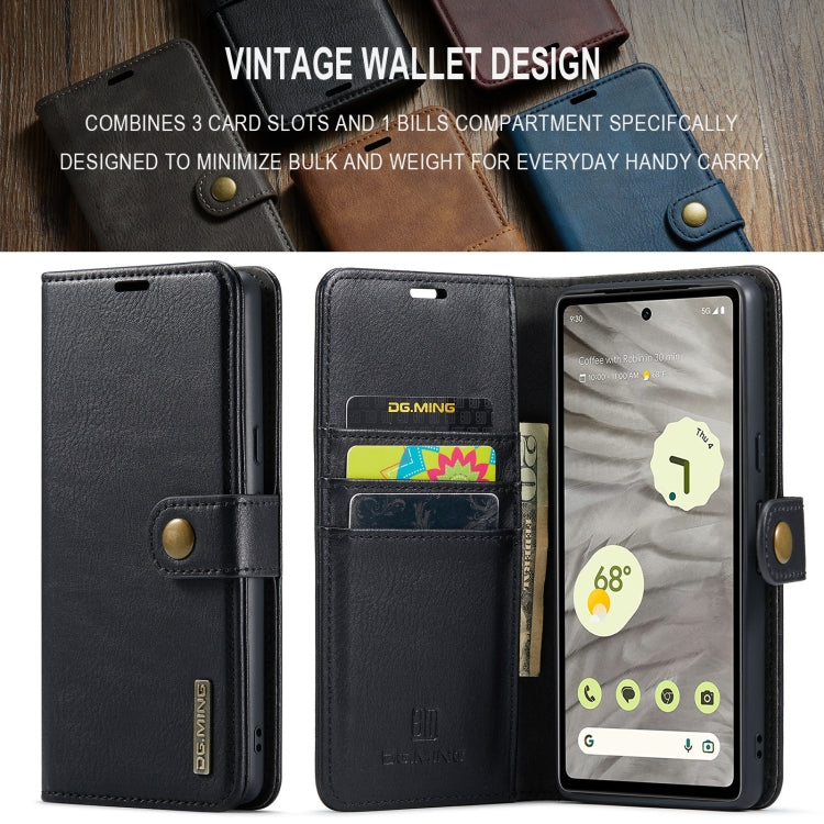 DG.MING Crazy Horse Texture Detachable Magnetic Leather Phone Case, For Google Pixel 8, For Google Pixel 7a