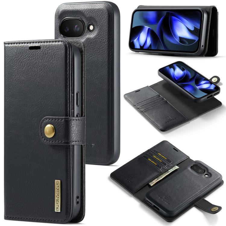 DG.MING Crazy Horse Texture Detachable Magnetic Leather Phone Case, For Google Pixel 10a, For Google Pixel 9a, For Google Pixel 8a, For Google Pixel 8 Pro