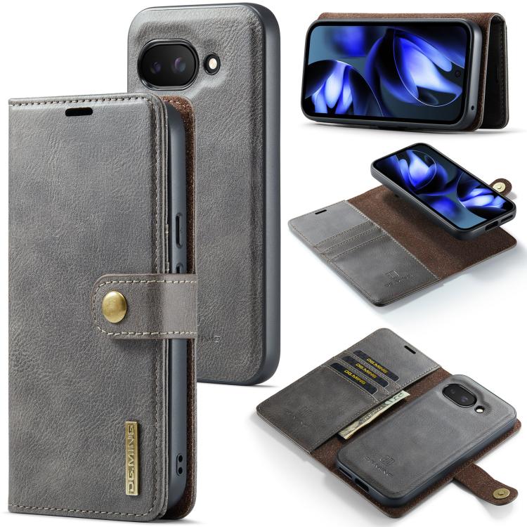 DG.MING Crazy Horse Texture Detachable Magnetic Leather Phone Case, For Google Pixel 10a, For Google Pixel 9a, For Google Pixel 8a, For Google Pixel 8 Pro