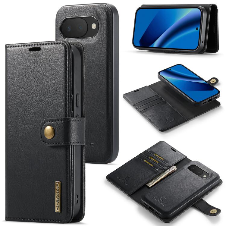 DG.MING Crazy Horse Texture Detachable Magnetic Leather Phone Case, For Google Pixel 10a, For Google Pixel 9a, For Google Pixel 8a, For Google Pixel 8 Pro