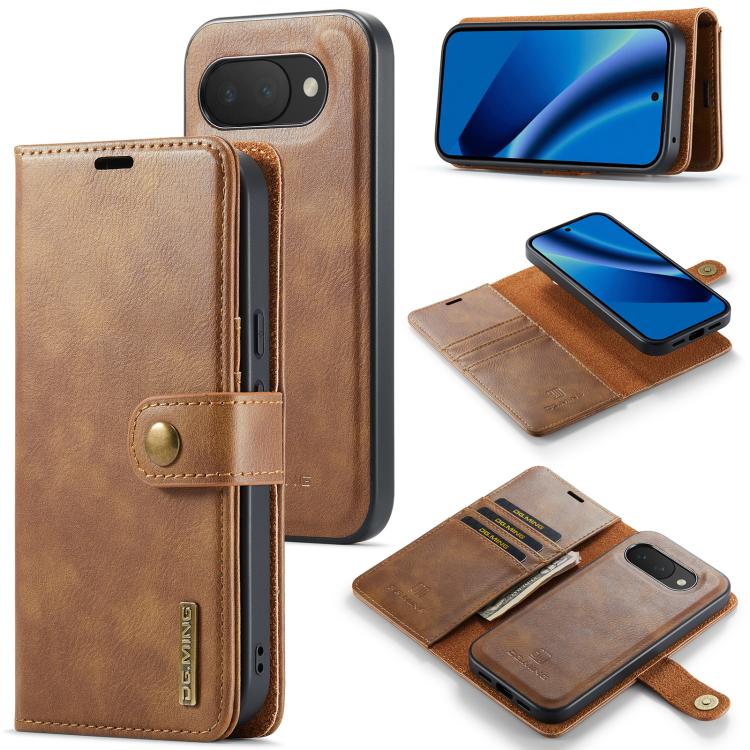 DG.MING Crazy Horse Texture Detachable Magnetic Leather Phone Case, For Google Pixel 10a, For Google Pixel 9a, For Google Pixel 8a, For Google Pixel 8 Pro
