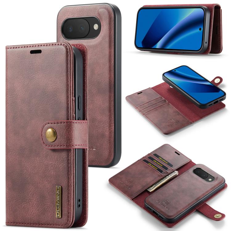 DG.MING Crazy Horse Texture Detachable Magnetic Leather Phone Case, For Google Pixel 10a, For Google Pixel 9a, For Google Pixel 8a, For Google Pixel 8 Pro