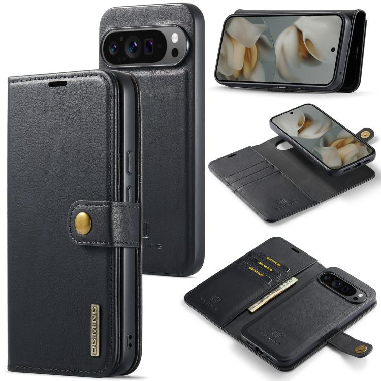 DG.MING Crazy Horse Texture Detachable Magnetic Leather Phone Case, For Google Pixel 8, For Google Pixel 7a