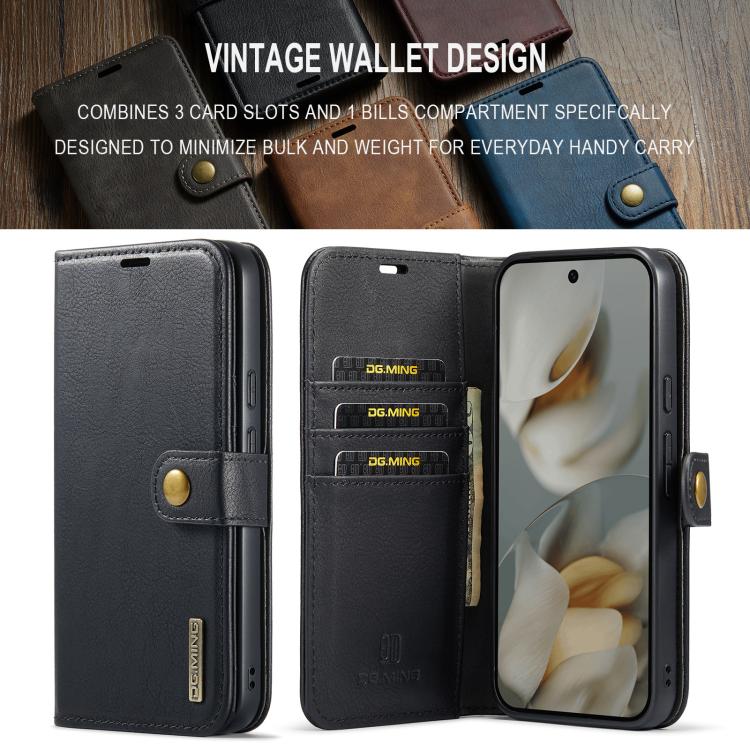 DG.MING Crazy Horse Texture Detachable Magnetic Leather Phone Case, For Google Pixel 8, For Google Pixel 7a