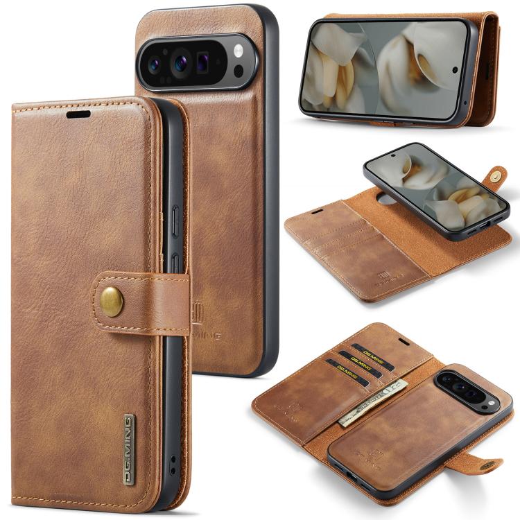 DG.MING Crazy Horse Texture Detachable Magnetic Leather Phone Case, For Google Pixel 8, For Google Pixel 7a