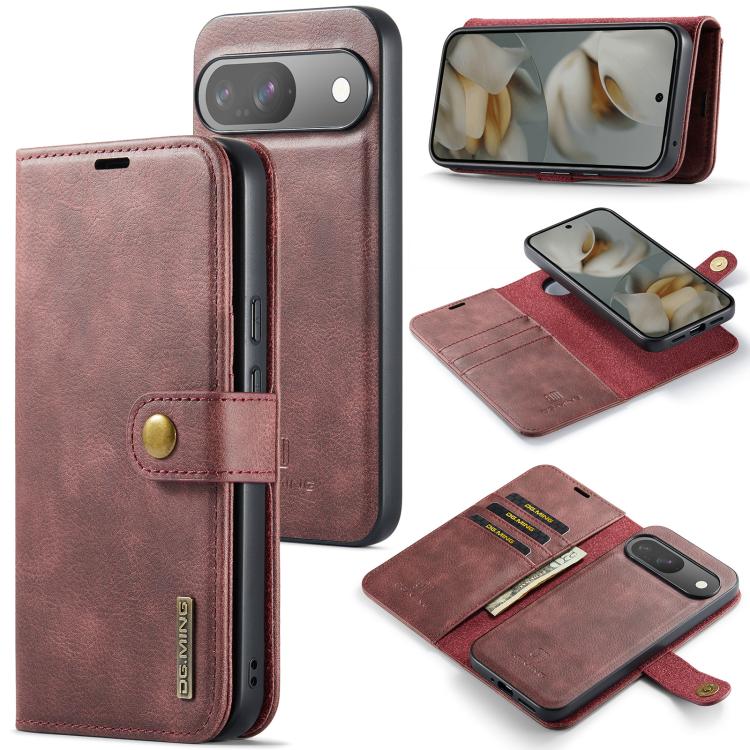 DG.MING Crazy Horse Texture Detachable Magnetic Leather Phone Case, For Google Pixel 8, For Google Pixel 7a