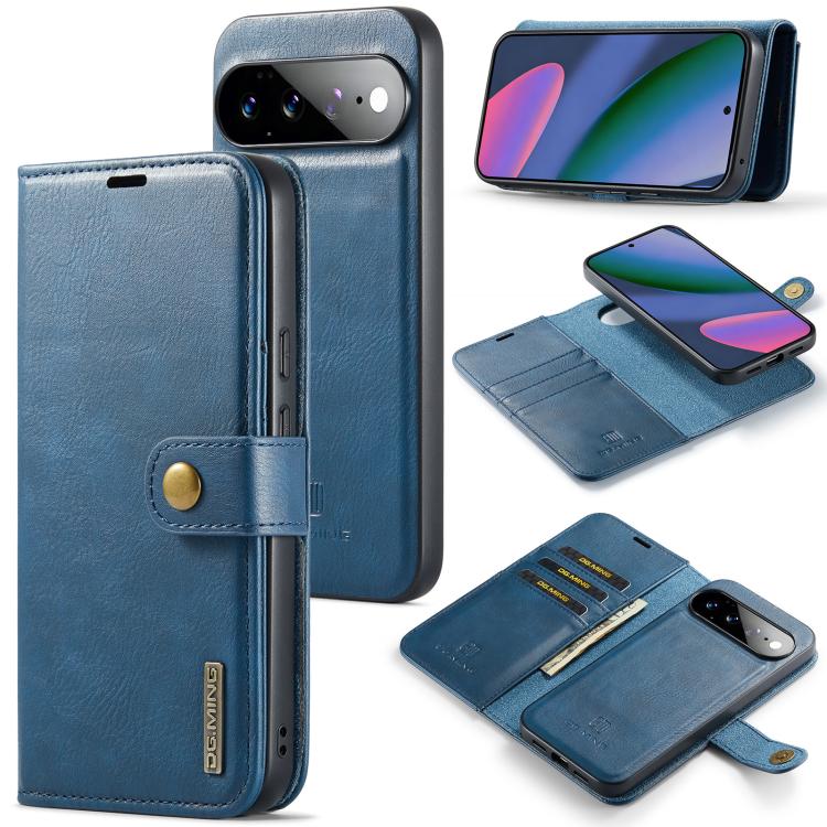 DG.MING Crazy Horse Texture Detachable Magnetic Leather Phone Case, For Google Pixel 10a, For Google Pixel 9a, For Google Pixel 8a, For Google Pixel 8 Pro
