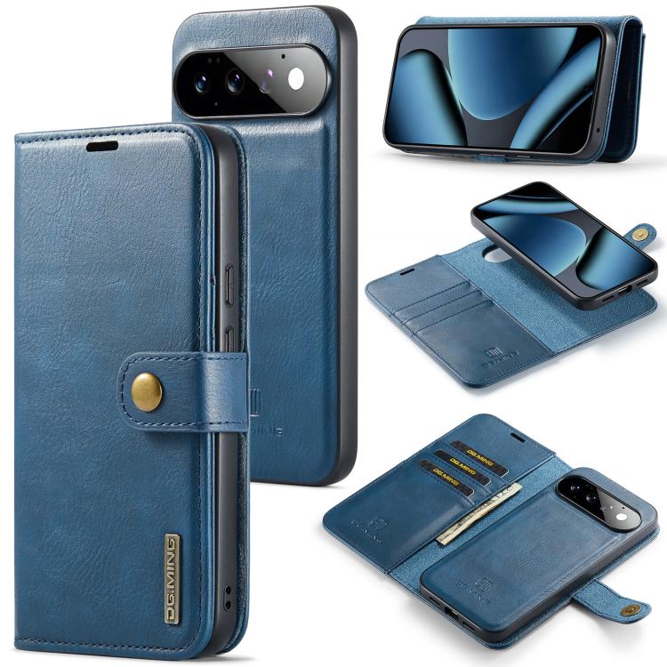 DG.MING Crazy Horse Texture Detachable Magnetic Leather Phone Case, For Google Pixel 10a, For Google Pixel 9a, For Google Pixel 8a, For Google Pixel 8 Pro
