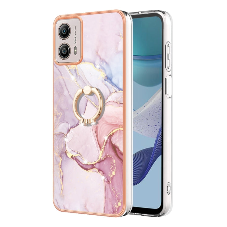 Electroplating Marble IMD TPU Phone Case with Ring Holder, For Motorola Moto G14, For Motorola Moto E13, For Motorola Moto G53 5G