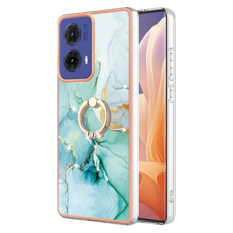 Electroplating Marble IMD TPU Phone Case with Ring Holder, For Motorola Moto G85, For Motorola Edge 50 Ultra, For Motorola Edge 50 Pro, For Motorola Edge 50 Fusion