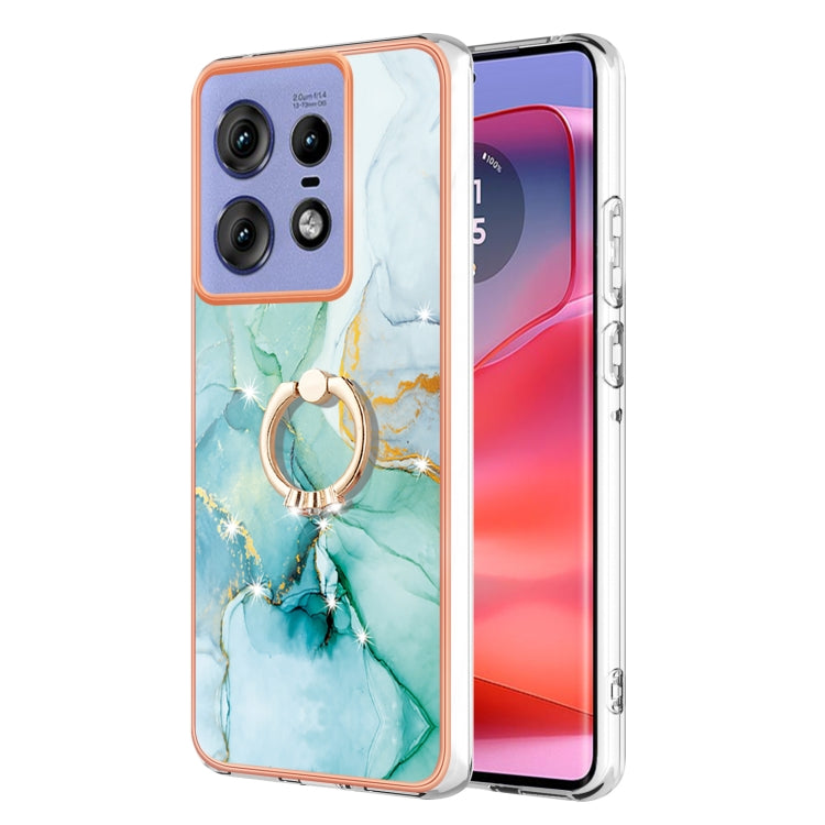 Electroplating Marble IMD TPU Phone Case with Ring Holder, For Motorola Moto G85, For Motorola Edge 50 Ultra, For Motorola Edge 50 Pro, For Motorola Edge 50 Fusion
