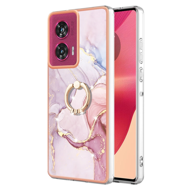 Electroplating Marble IMD TPU Phone Case with Ring Holder, For Motorola Moto G85, For Motorola Edge 50 Ultra, For Motorola Edge 50 Pro, For Motorola Edge 50 Fusion