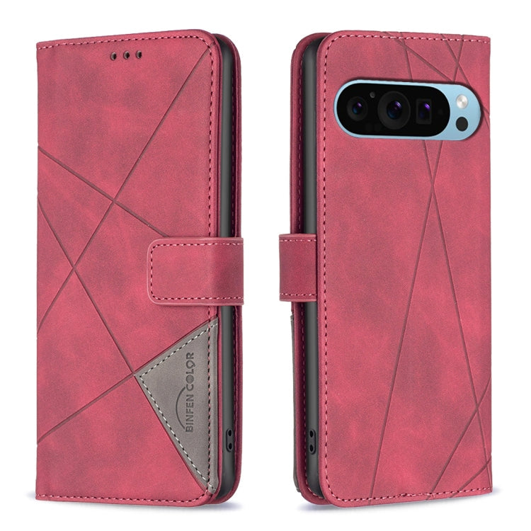 Magnetic Buckle Rhombus Texture Leather Phone Case, For Google Pixel 10a, For Google Pixel 9A, For Google Pixel 9 Pro, For Google Pixel 9