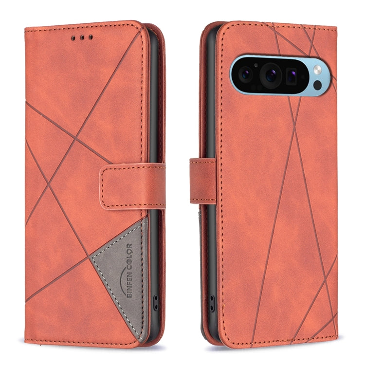 Magnetic Buckle Rhombus Texture Leather Phone Case, For Google Pixel 9 Pro, For Google Pixel 9, For Google Pixel 8a, For Google Pixel 8 Pro