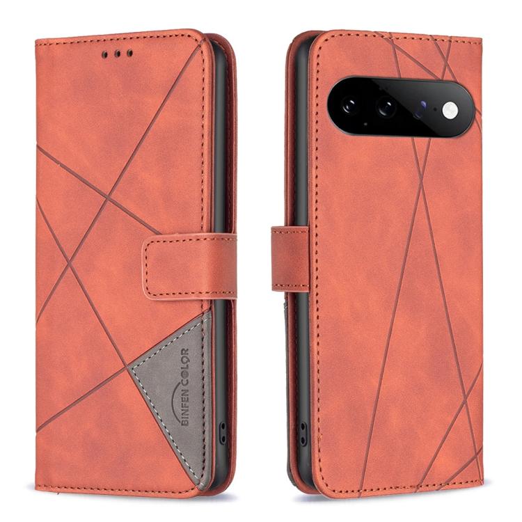 Magnetic Buckle Rhombus Texture Leather Phone Case, For Google Pixel 10a, For Google Pixel 9A, For Google Pixel 9 Pro, For Google Pixel 9