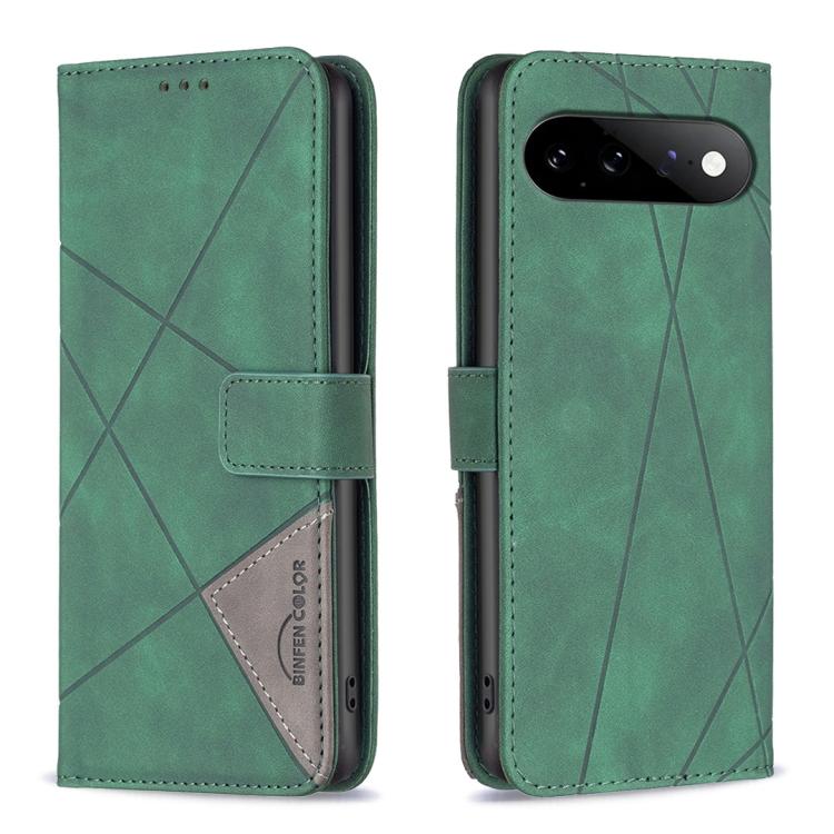Magnetic Buckle Rhombus Texture Leather Phone Case, For Google Pixel 10a, For Google Pixel 9A, For Google Pixel 9 Pro, For Google Pixel 9