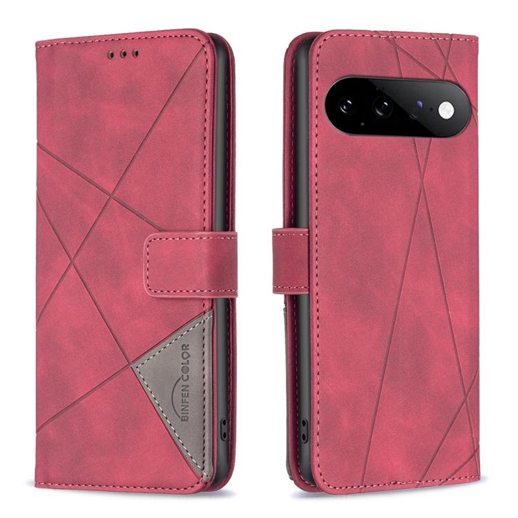 Magnetic Buckle Rhombus Texture Leather Phone Case, For Google Pixel 10a, For Google Pixel 9A, For Google Pixel 9 Pro, For Google Pixel 9