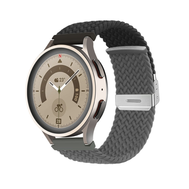 Buckle Braided Nylon Watch Band, 22mm