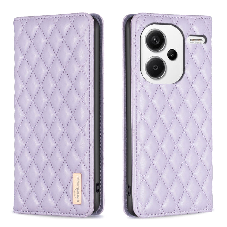 Diamond Lattice Magnetic Leather Flip Phone Case, For Xiaomi Redmi Note 13 Pro+ 5G, For Xiaomi Redmi Note 13 Pro 5G, For Xiaomi 13T / 13T Pro / Redmi K60 Ultra, For Xiaomi Redmi K70 / K70 Pro