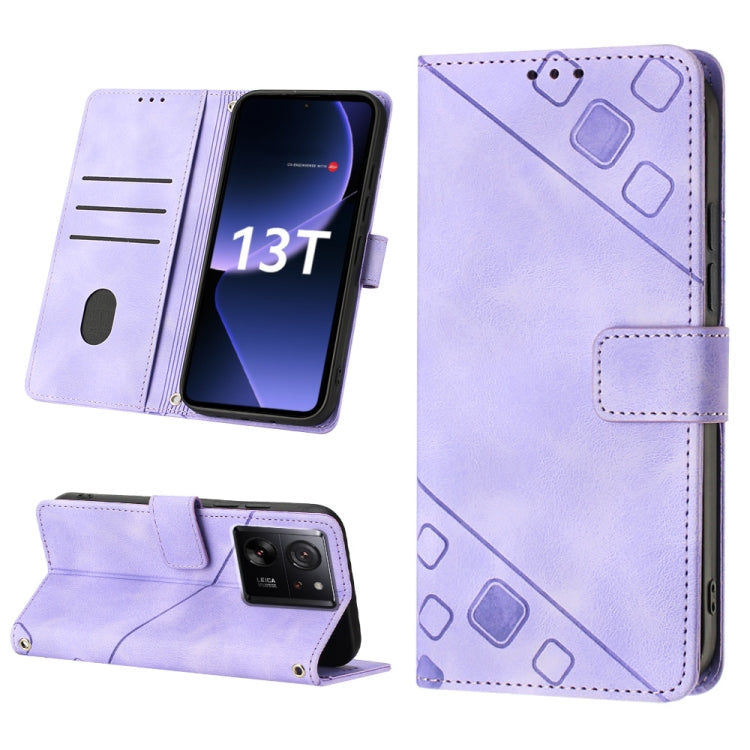 Skin Feel Embossed Leather Phone Case, For Xiaomi Redmi K70 / K70 Pro, For Xiaomi 13T, For Xiaomi Poco F5 5G/Redmi Note 12 Turbo, For Xiaomi Poco F5 Pro 5G/Redmi K60