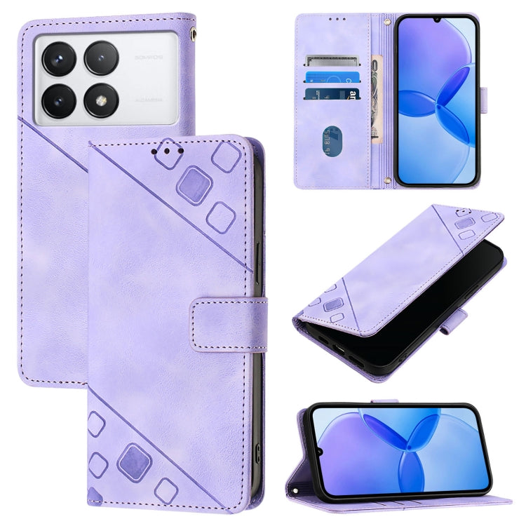 Skin Feel Embossed Leather Phone Case, For Xiaomi Redmi K70 / K70 Pro, For Xiaomi 13T, For Xiaomi Poco F5 5G/Redmi Note 12 Turbo, For Xiaomi Poco F5 Pro 5G/Redmi K60