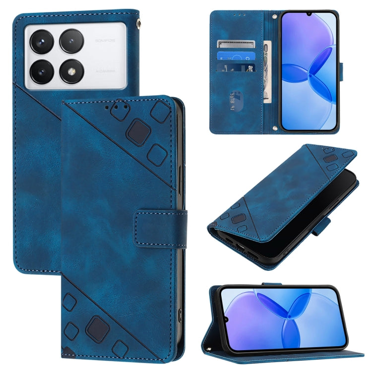 Skin Feel Embossed Leather Phone Case, For Xiaomi Redmi K70 / K70 Pro, For Xiaomi 13T, For Xiaomi Poco F5 5G/Redmi Note 12 Turbo, For Xiaomi Poco F5 Pro 5G/Redmi K60