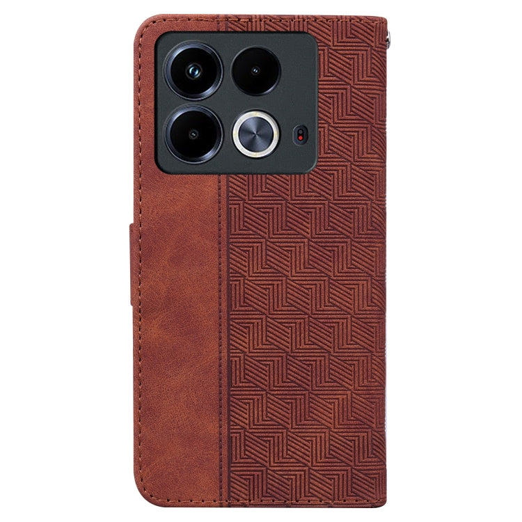 Geometric Embossed Leather Phone Case, For Infinix Note 40 4G, For Infinix Hot 40 / 40 Pro, For Infinix Smart 7 India / 7 Plus, For Infinix Smart 7 HD