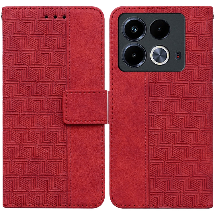 Geometric Embossed Leather Phone Case, For Infinix Note 40 4G, For Infinix Hot 40 / 40 Pro, For Infinix Smart 7 India / 7 Plus, For Infinix Smart 7 HD