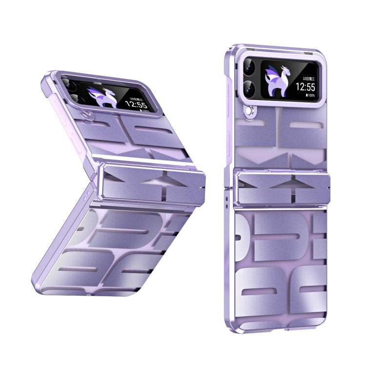 Integrated Electroplating Folding Phone Case with Hinge, For Samsung Galaxy Z Flip4 5G