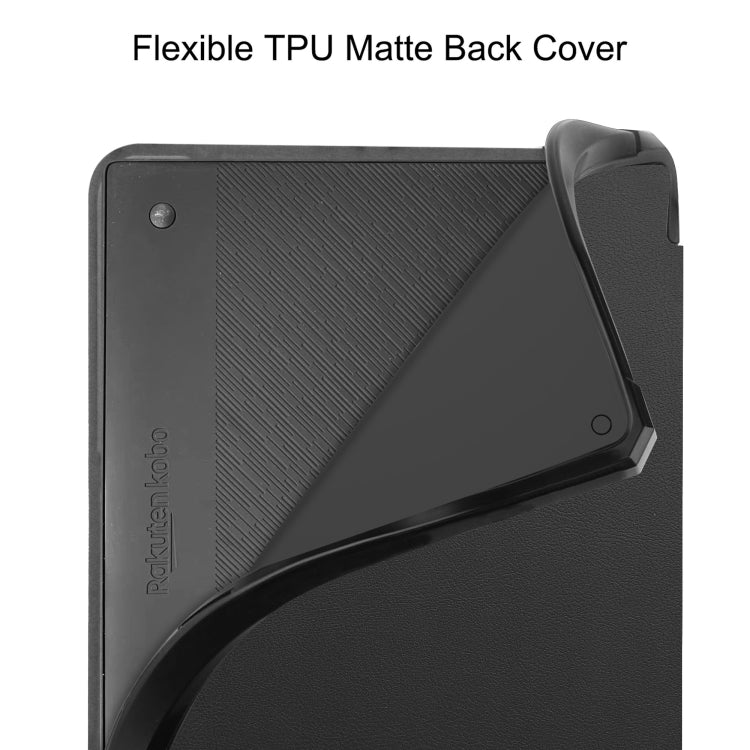 Solid Color Deformation TPU Leather Smart Tablet Case, For Kobo Elipsa 2E