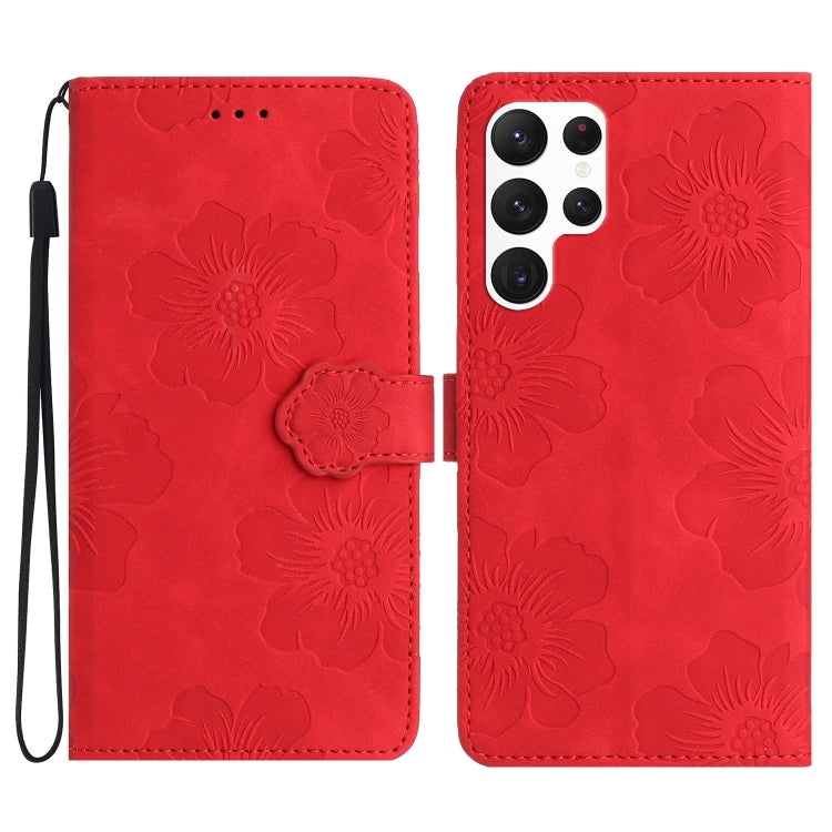 Flower Embossing Pattern Leather Phone Case, For Samsung Galaxy S22 Ultra 5G, For Samsung Galaxy S21 5G, For Samsung Galaxy S21+ 5G, For Samsung Galaxy S21 Ultra 5G