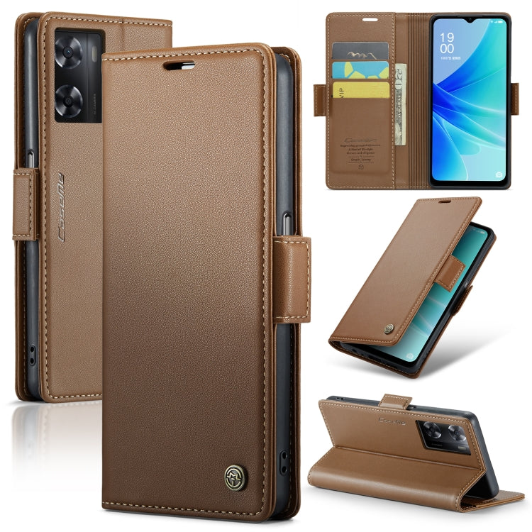 CaseMe 023 Butterfly Buckle Litchi Texture RFID Anti-theft Leather Phone Case, For OPPO Reno8 T 4G, For OPPO A57 4G Global/A57s 4G Global, For OPPO Reno10 5G Global／Reno10 Pro Global, For OPPO A78 4G
