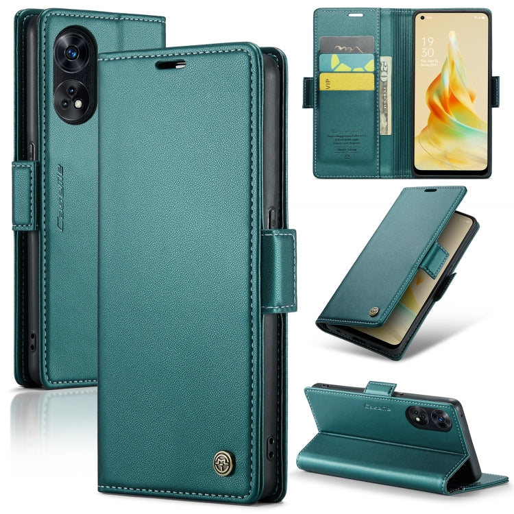 CaseMe 023 Butterfly Buckle Litchi Texture RFID Anti-theft Leather Phone Case, For OPPO Reno8 T 4G, For OPPO A57 4G Global/A57s 4G Global, For OPPO Reno10 5G Global／Reno10 Pro Global, For OPPO A78 4G