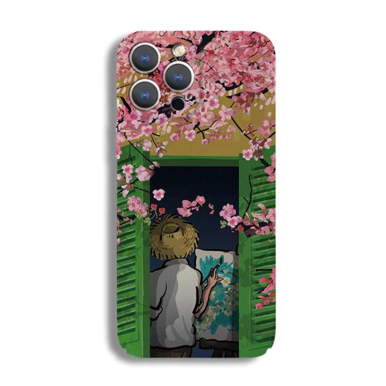 Precise Hole Oil Painting Pattern PC Phone Case, For iPhone 13 mini, For iPhone 12