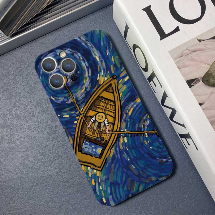 Precise Hole Oil Painting Pattern PC Phone Case, For iPhone 12 mini, For iPhone 11 Pro Max