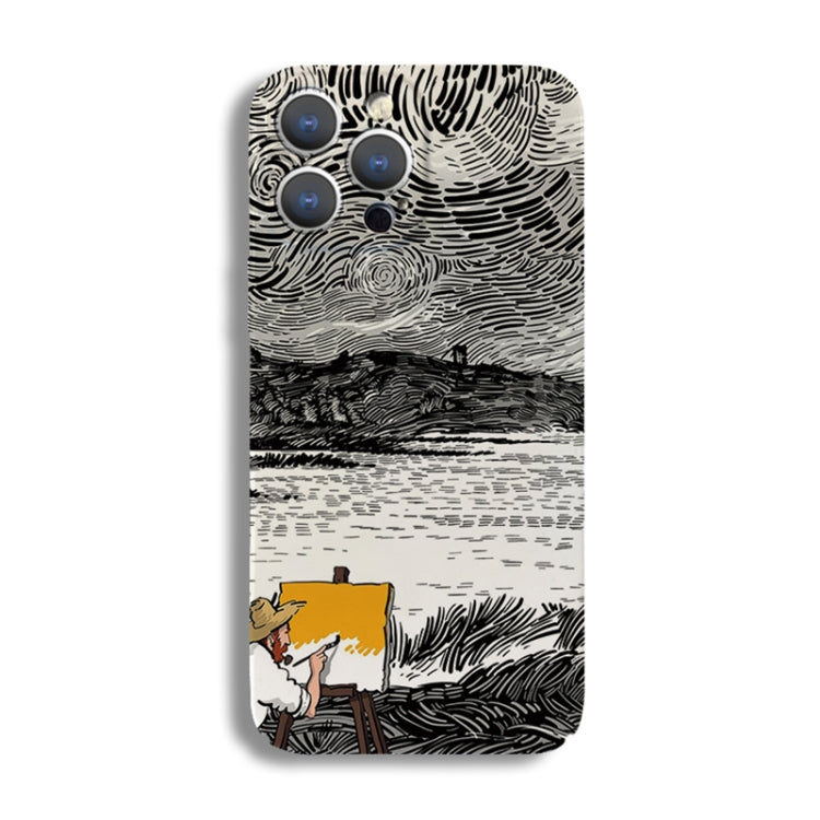 Precise Hole Oil Painting Pattern PC Phone Case, For iPhone 12 mini, For iPhone 11 Pro Max